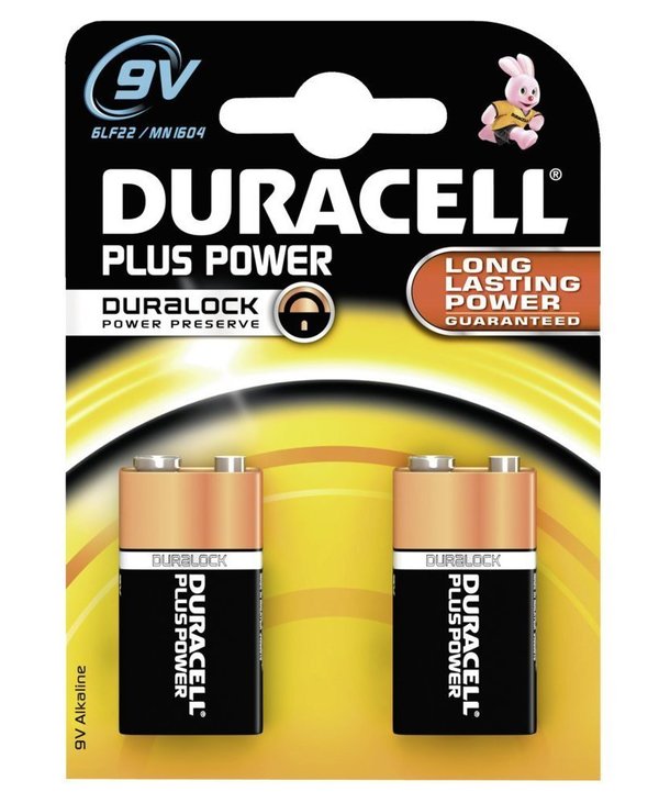 Blockbatterie Duracell 9V